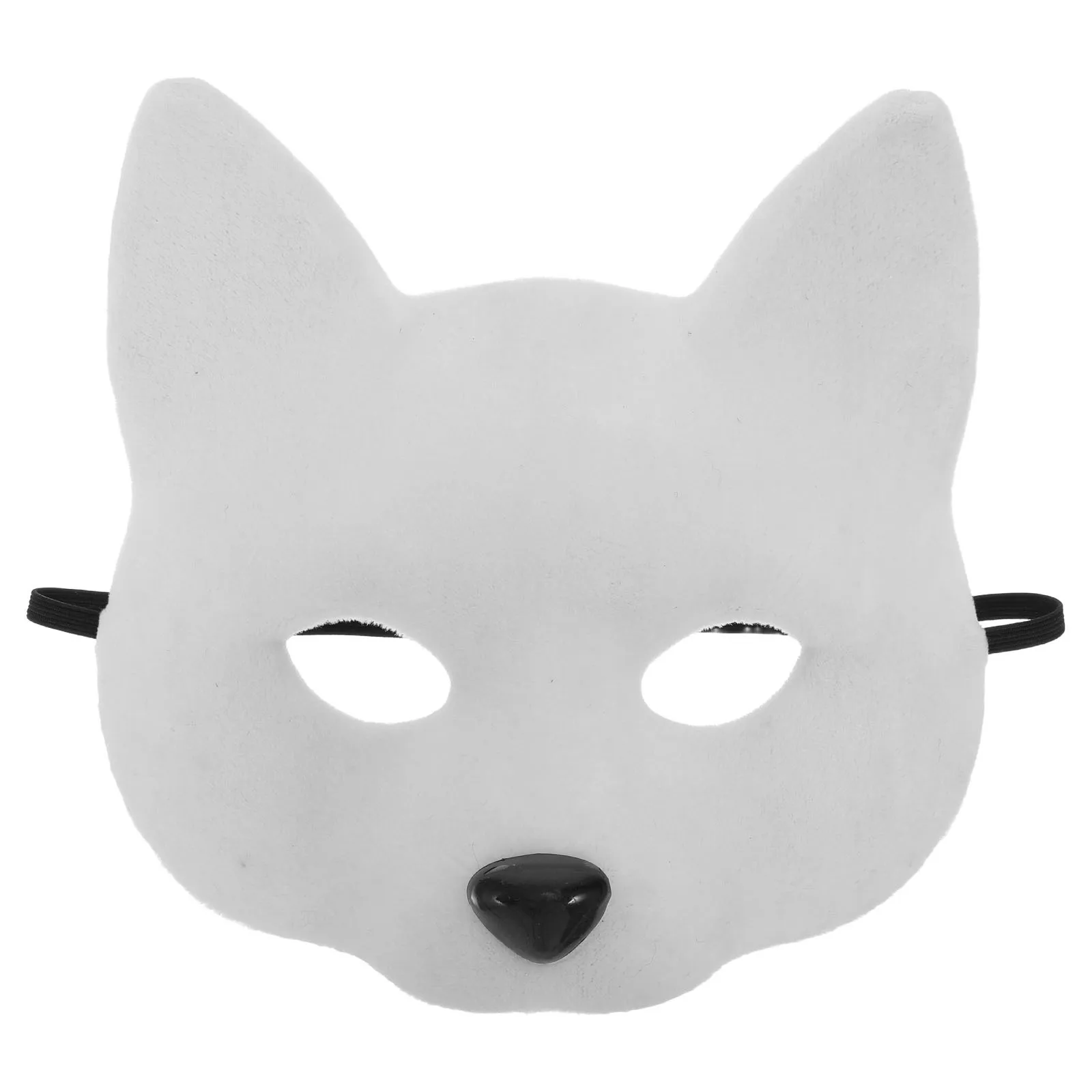 

Fox Face Eye Mask Half Face White Animal Masquerade for Women Halloween Carnival Cosplay Party Prom Birthday Stage Performance