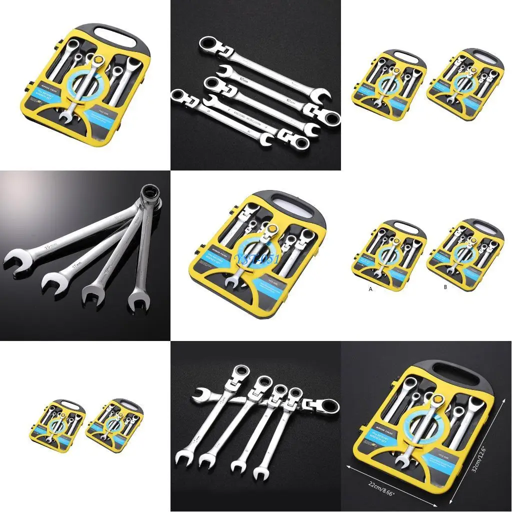 

E15A Dual Use Ratchet Wrench Quick Wrench Head Wrenches Socket Wrench Car Wrench