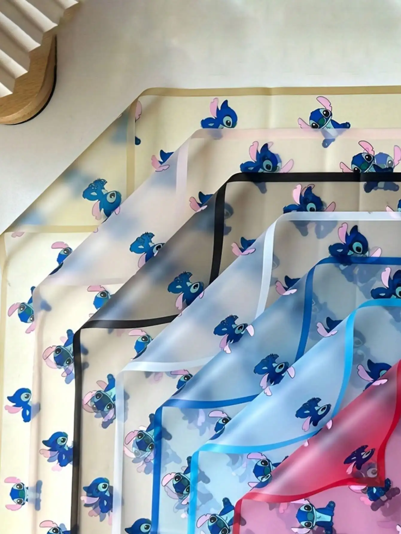 20 قطعة من ورق تغليف الكرتون الغرزة والملاك تصميم أزرق وردي لامع مثالي لتغليف الهدايا الاحتفالية لزينة الزهور #6