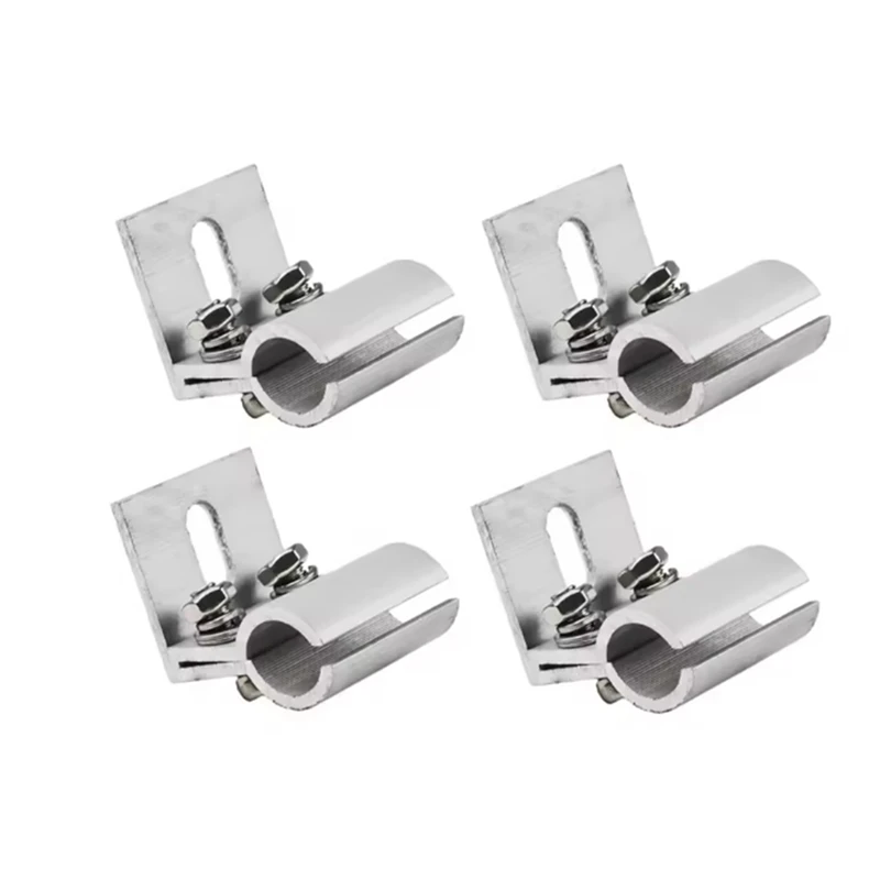 4pcs Solar Panel Mounting Bracket Kit, Aluminum Circular Roof Tile Clamp for Solar PV Module Racking