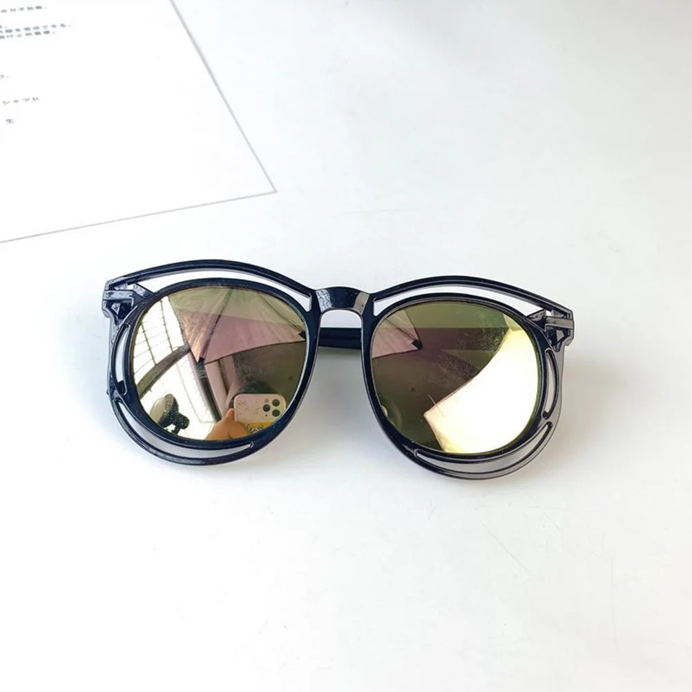 

1Pcs Children Uv Sunglasses Black Frame Pink Lens Non-Slip Nose Pads Ear Tips Durable Lightweight Stylish Shades