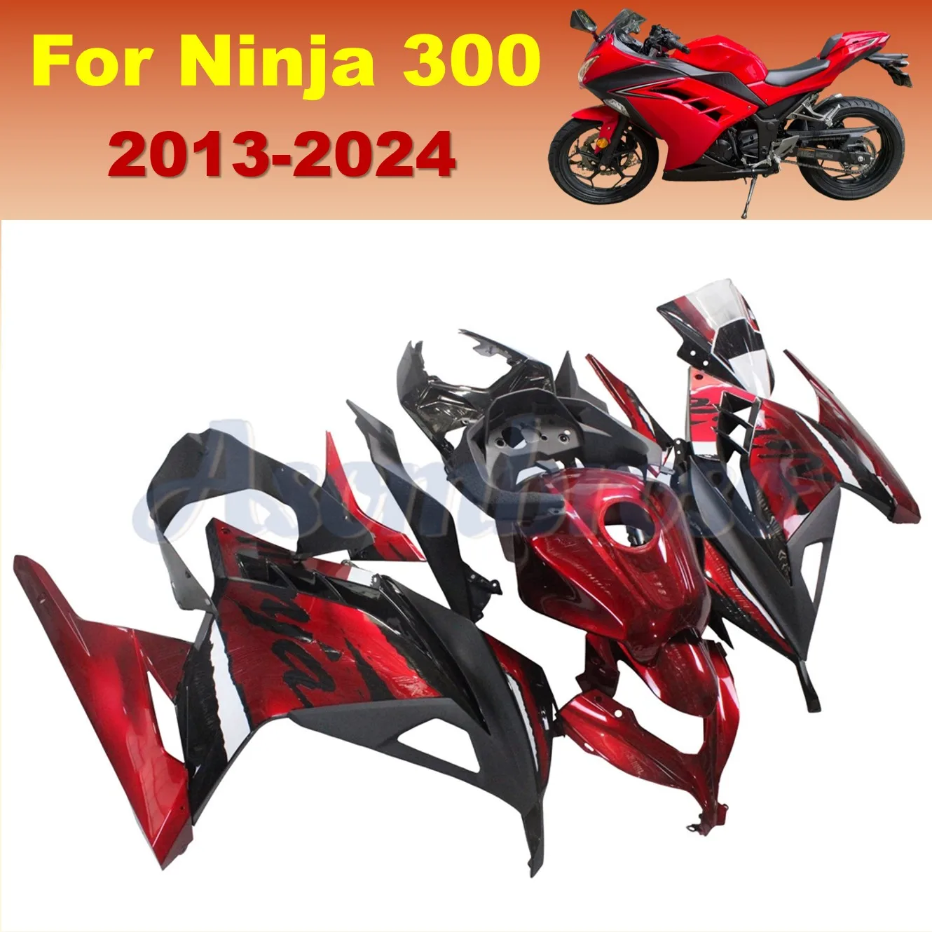 High Quality ABS Motorcycle Fairing Kit Fit for Kwasaki Ninja 300 2013-2024 Ninja300 EX300 ZX-3R 2017 2019 2021 Bodywork Set