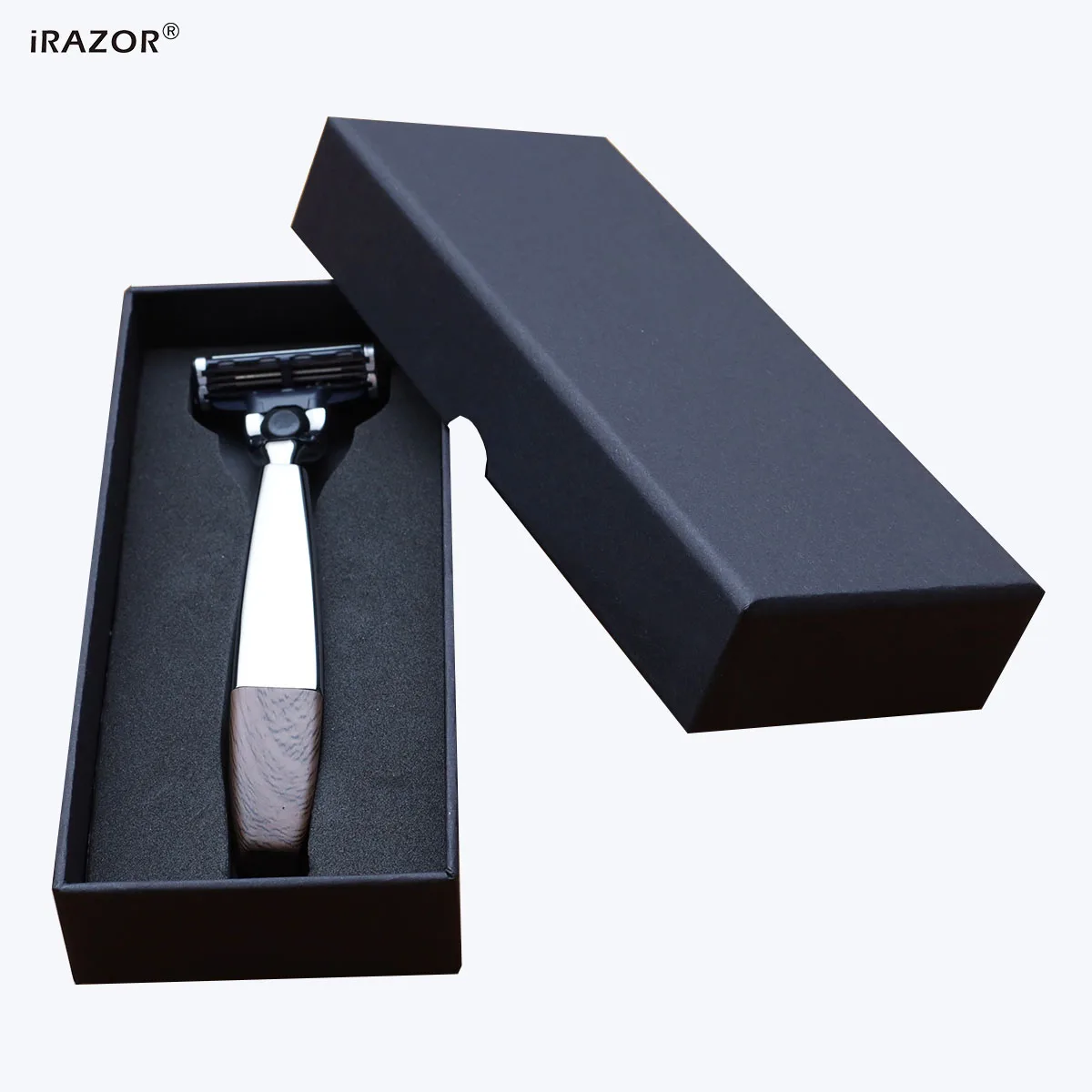 iRAZOR Manual Mach 3 Personal Shaving Razor with Super Sharp Blade in Luxury Gift Box for Male Birthday Christmas Present