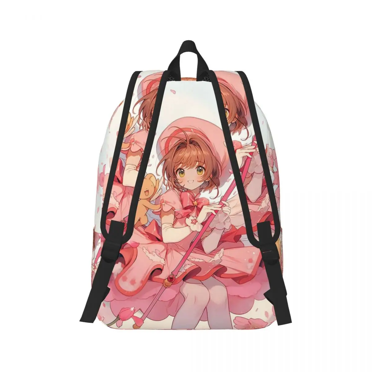 Sakura & Kero Backpack Student Boys Girls BookBag Kids School Bag Laptop Shoulder Bags for Men Women