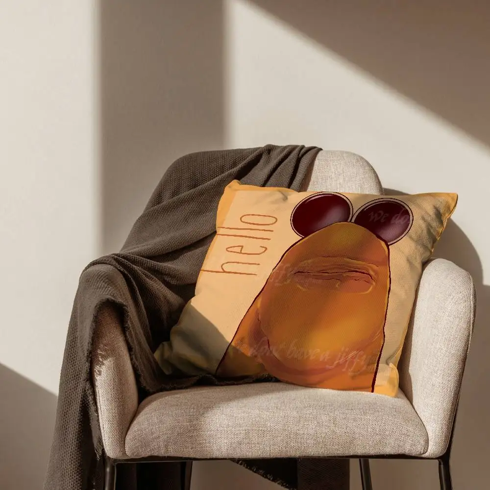 

Marcus the Worm Funny Meme Square Pillow Case Bedroom Sofa Leisure Comfort Cushion Cover Living Room Home Decoration