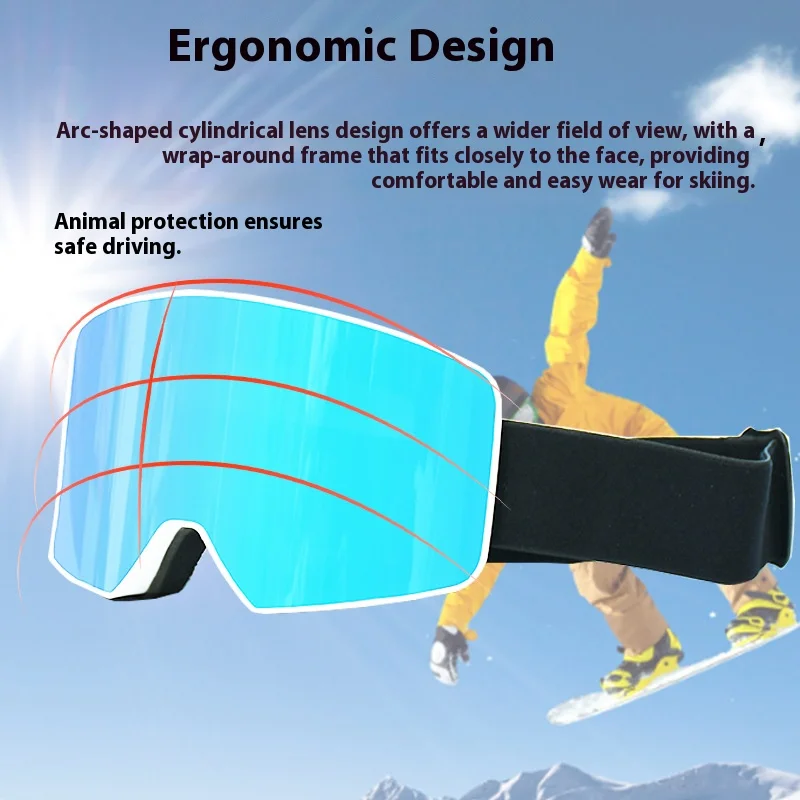 

Double-layer Anti-fog Ski Goggles Professional Sports Gear High-definition Breathable Windproof Protective Ski Goggles
