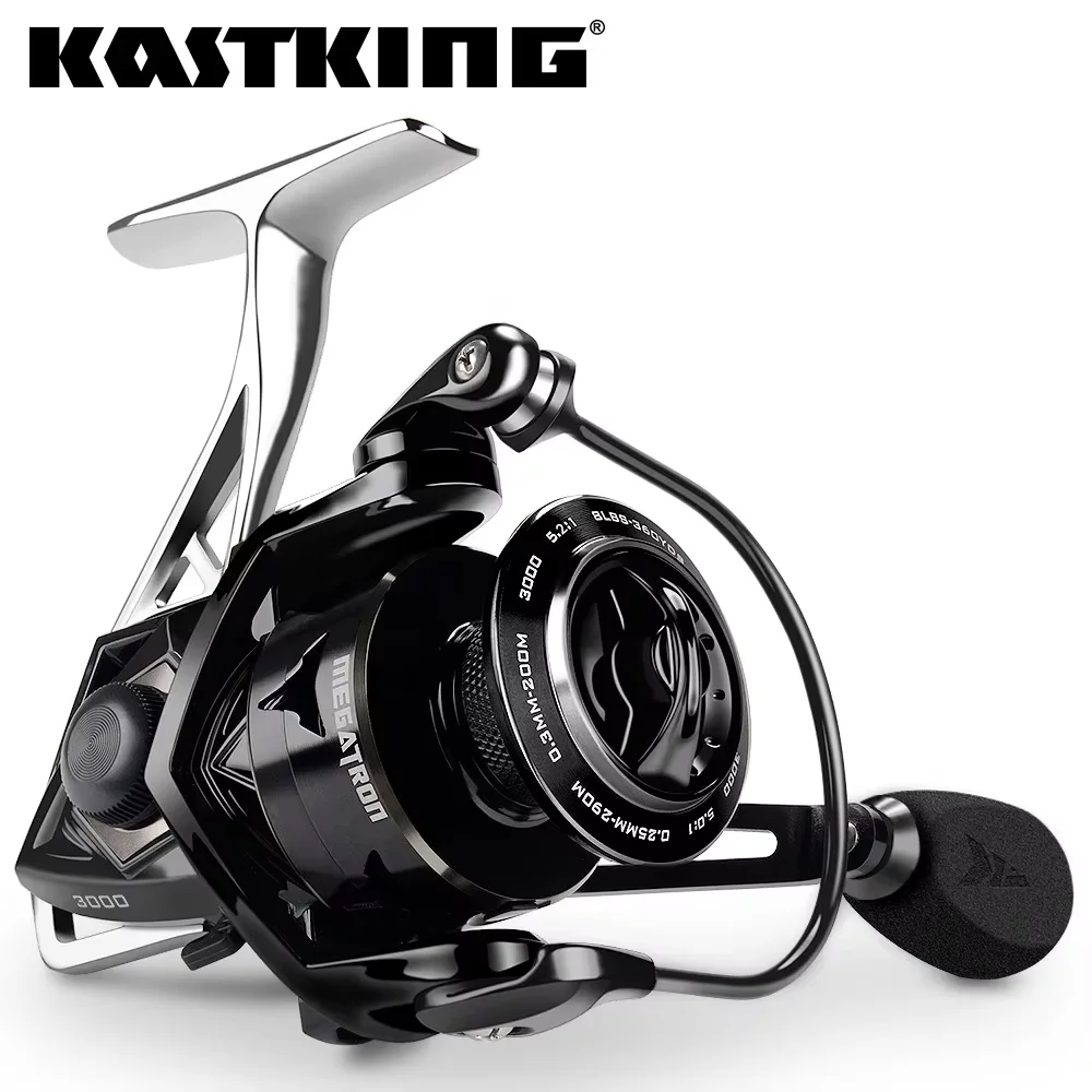 KastKing Megatron Spinning kołowrotek 18KG Max Drag 7+1 łożyska kulkowe szpula aluminiowa z włókna węglowego przeciągnij cewka do połowów słonowodnych