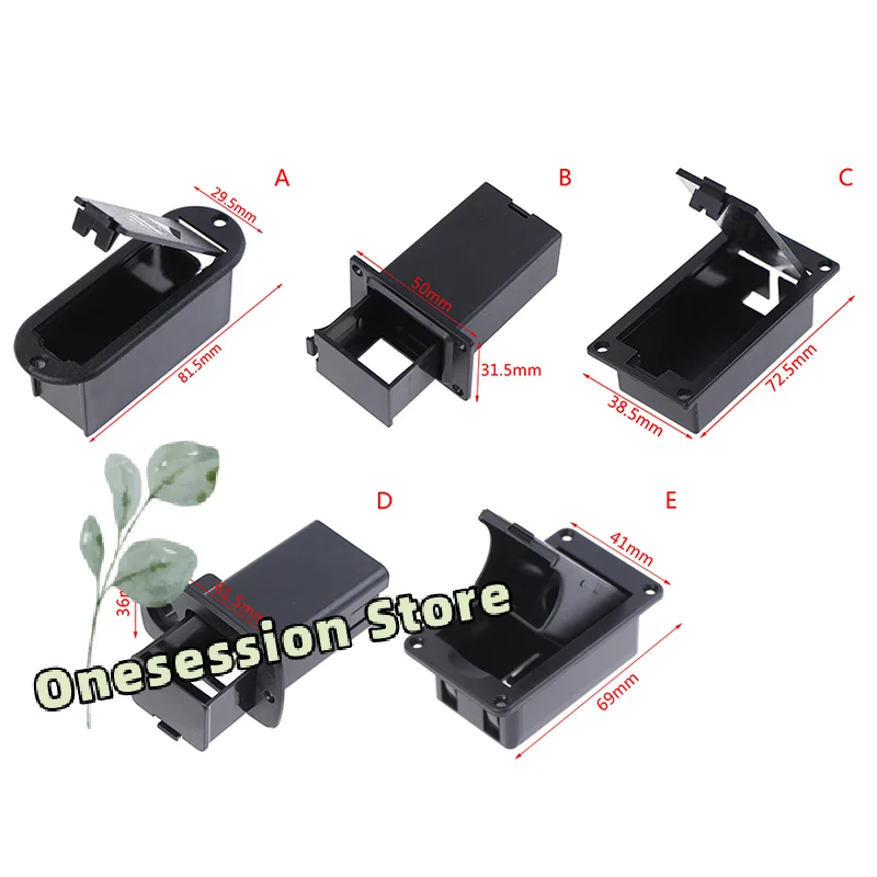 9V Battery Box for Active Bass Guitar Pickups Replacement Cover with Screws Easy Install Compartment