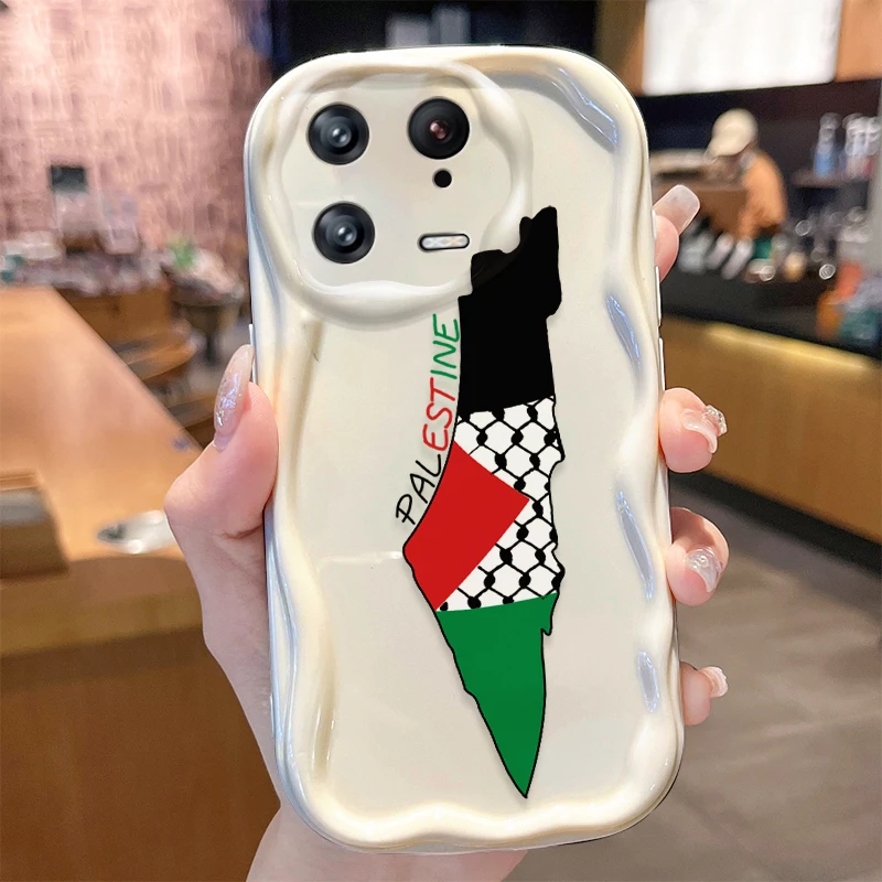 Palestine Flag Wave Case for Xiaomi Mi 14 13 12 Pro 11 Lite 11i 5G POCO X6 X5 X4 X3 NFC GT F6 F5 F4 F3 M4 M3 Shockproof Cover