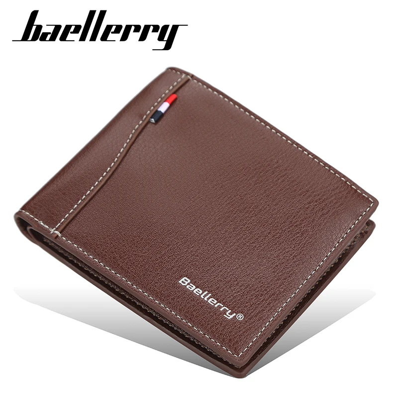 Baellerry Neue Einfache Männer Kurze Brieftaschen Klassische Casual Karte Halter Schlanke Männliche Brieftasche Hohe Qualität Foto Halter Männer Geldbörsen Carteria