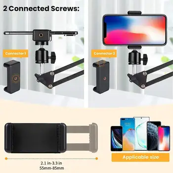 2025新款柔性臂三腳架,適用於手機支架、桌面折疊支架、筆記型電腦俯拍攝影視訊直播 8 最佳銷售 手機支架,適用於三腳架 - №8