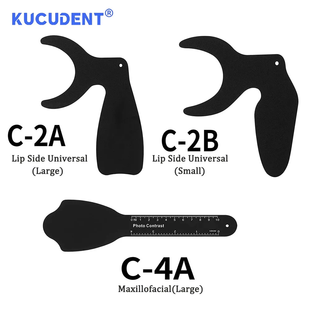 KUCUDENT Dental Photo Contrast Photography Black Background Board Palatal Contraster Autoclavable Oral Dentist Cheek Tool 6 Size