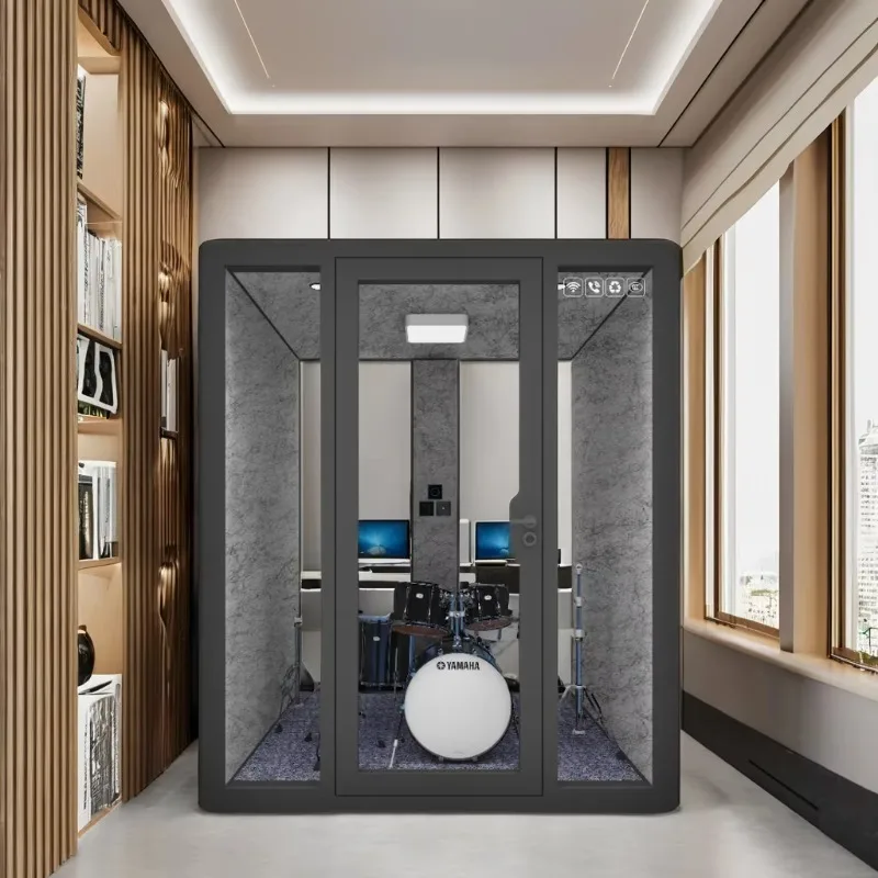 Compact Ultra Quiet Mini Soundproof Room Mini Studio Booth Mobile Sound Recording Outdoor Office Pods for Sale