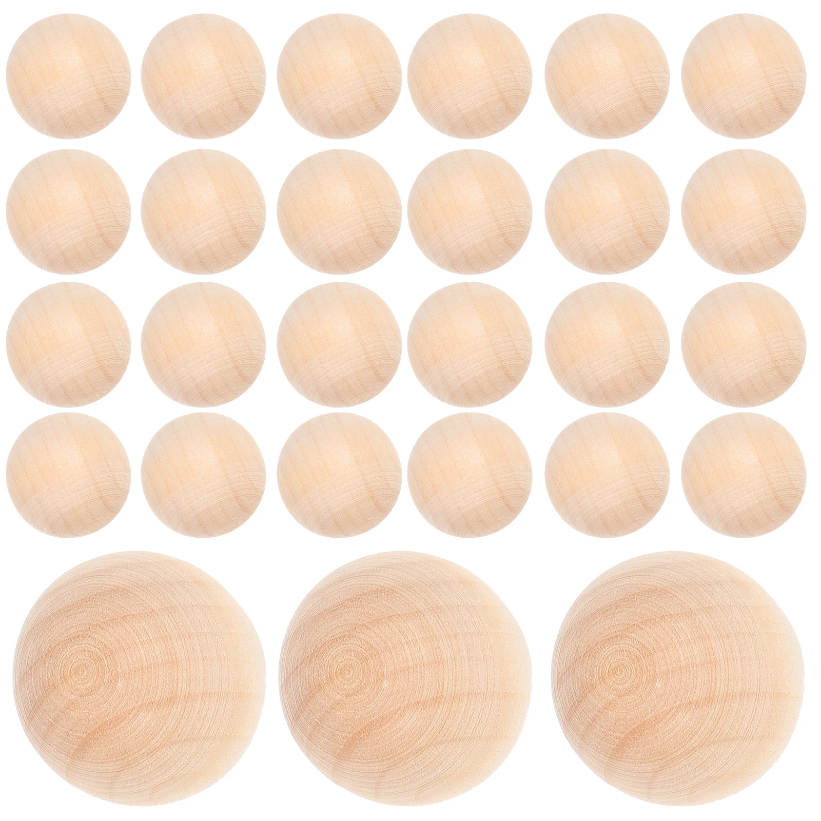 

50 Pcs Wooden Beads 2 5cm Natural Lotus Wood Smooth DIY Craft Jewelry Round Wooden Ball Decor Sewing Supplies