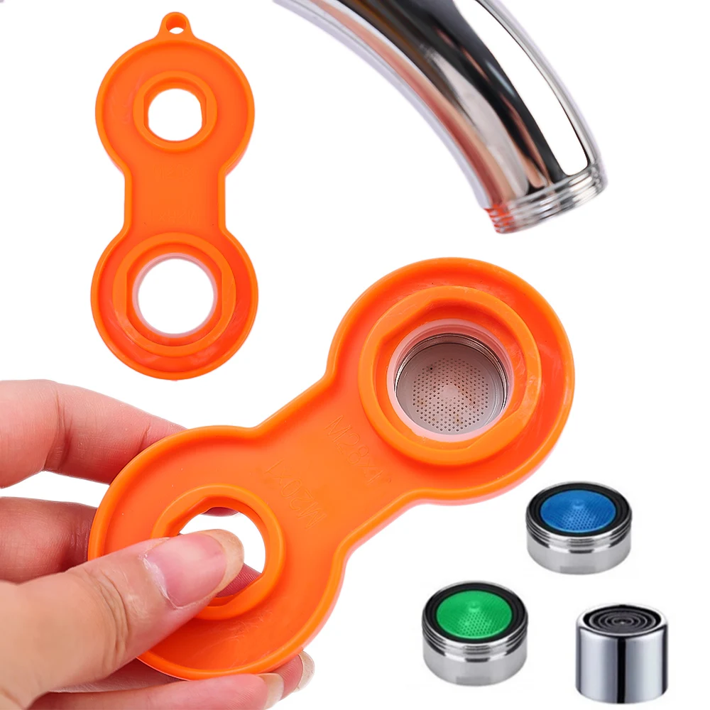 Faucet Bubbler Wrench Water Outlet Four Sides Easy Available Universal Yellow Bubbler Wrench Disassembly Cleaning Wrench Tools