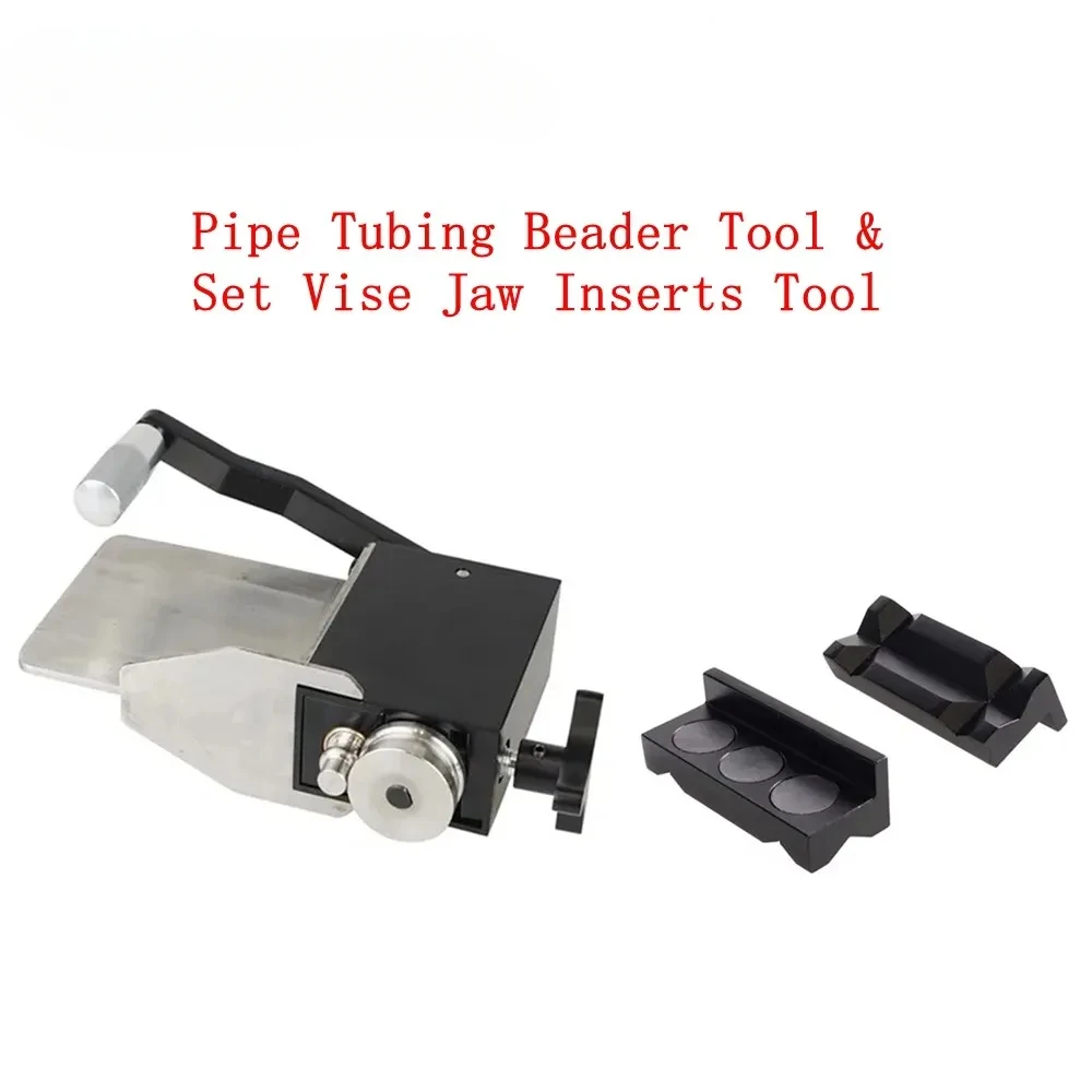 

1 Set Bead Roller Tube Pipe Tubing Beader &Vise Jaw Inserts Tool Kit For Intake And Intercooler Piping In 5/8" Inch Or Larger