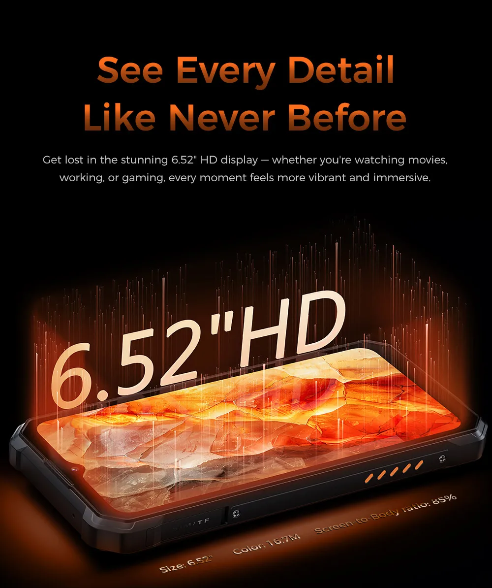 OUKITEL WP53 PRO Rugged Smartphone 50MP 24GB(8+16) 256GB 11000mAh Android 15 Camping Light loudspeaker 6.52" NFC Cell Phone
