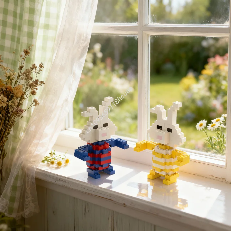 

208pcs MOC Seasonal Easter Bunnies Model Building Blocks Christmas Gifts Architecture Assemble DIY Toy Education Idea Creative