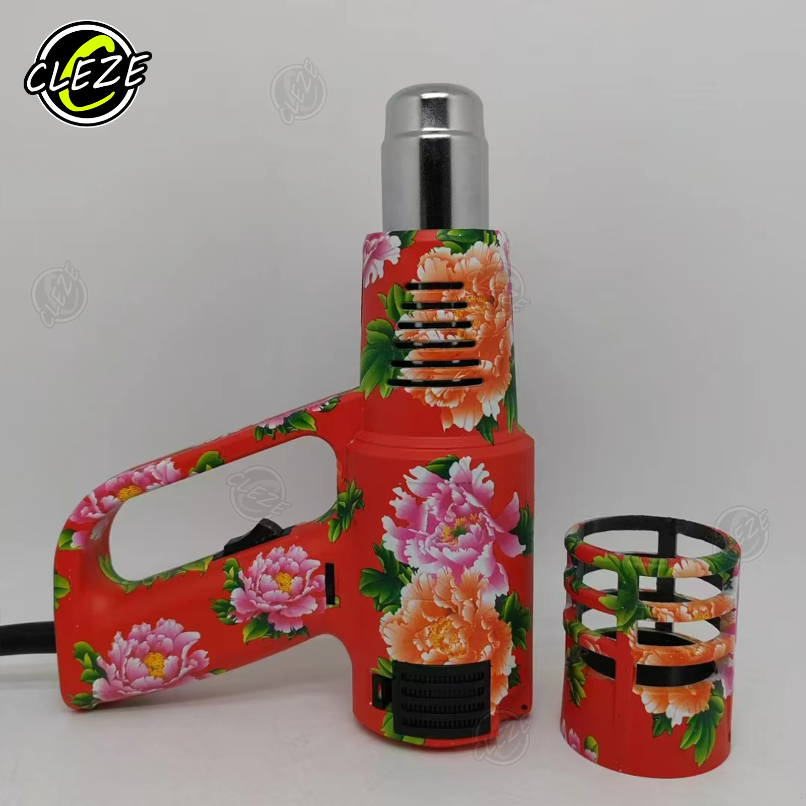 CLEZE Car Vinyl Wrap Heat Gun 2200W High Power Two Speed Adjustable Temperature with Anti-Scald Cover for Window Tint