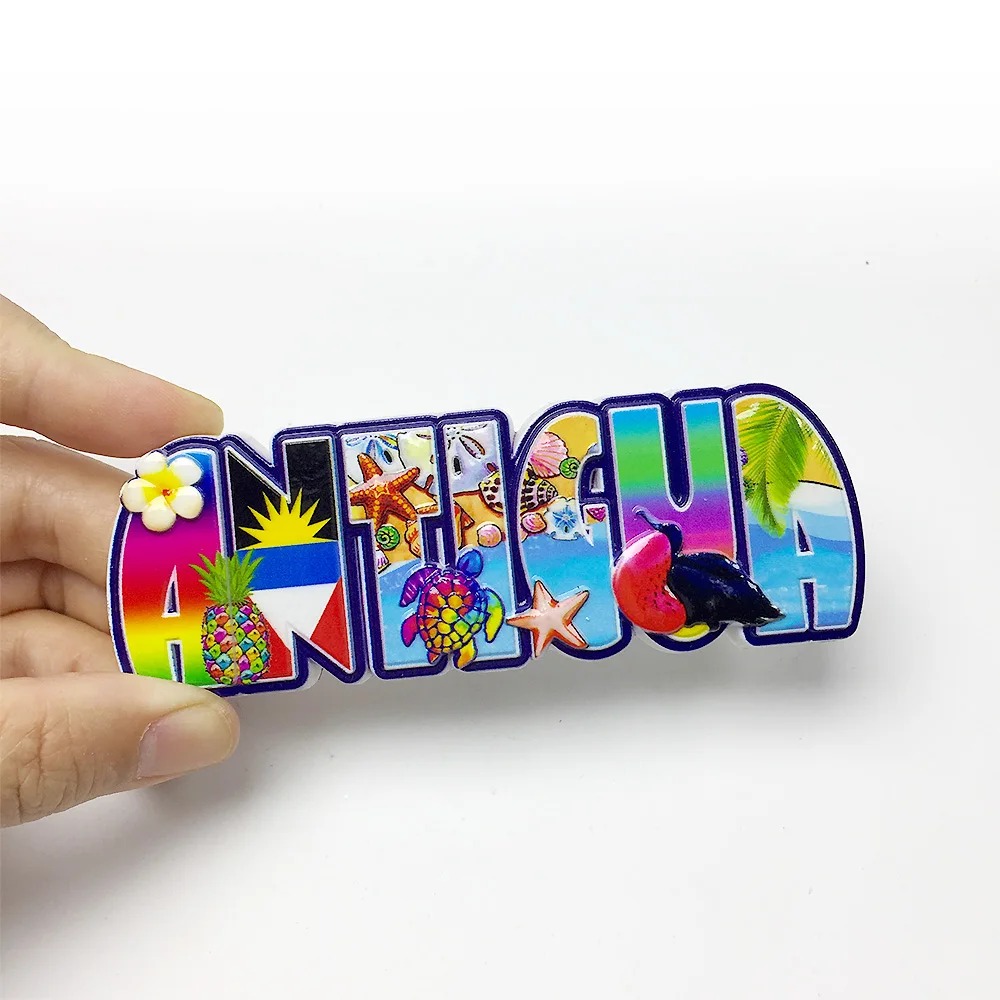 

‌Antigua Refrigerator Magnet - Resin Tropical Decorative Magnet‌
