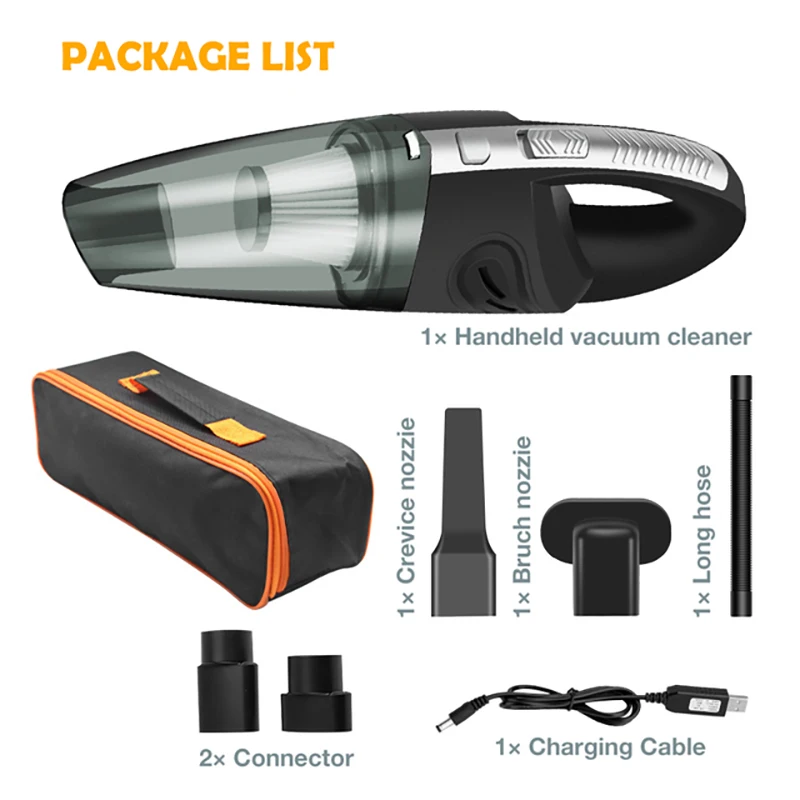 

Car Wireless Vacuum Cleaner Rechargeable 9000PA Powerful Cyclone Suction Home Portable Handheld Cordless Mini Vacuum Cleaning