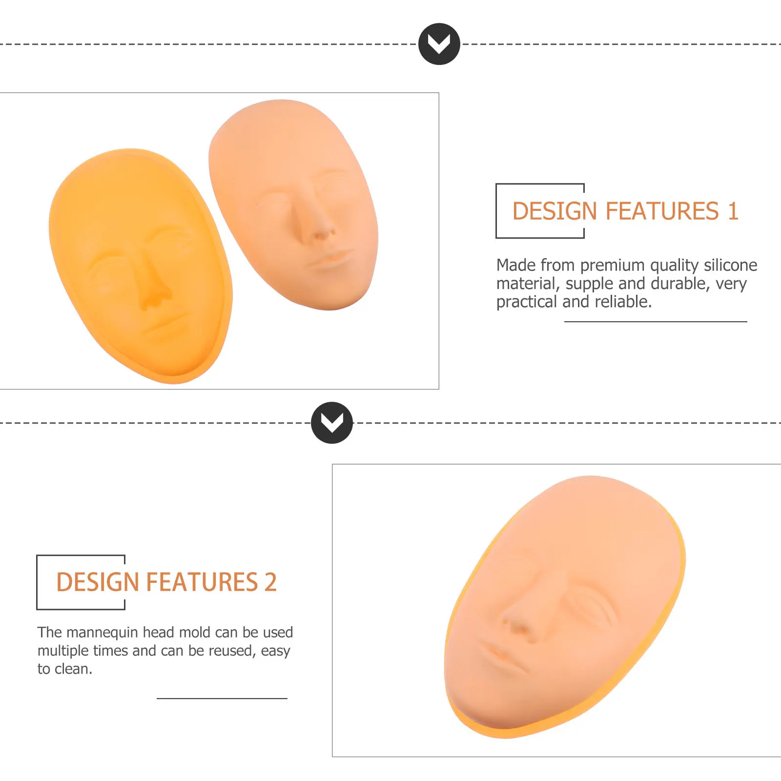 Silicone Mannequin Face Skin Training Head Mold Microblading Tattoo Practice Reusable Durable Skin For Tattoo Artists Beginners