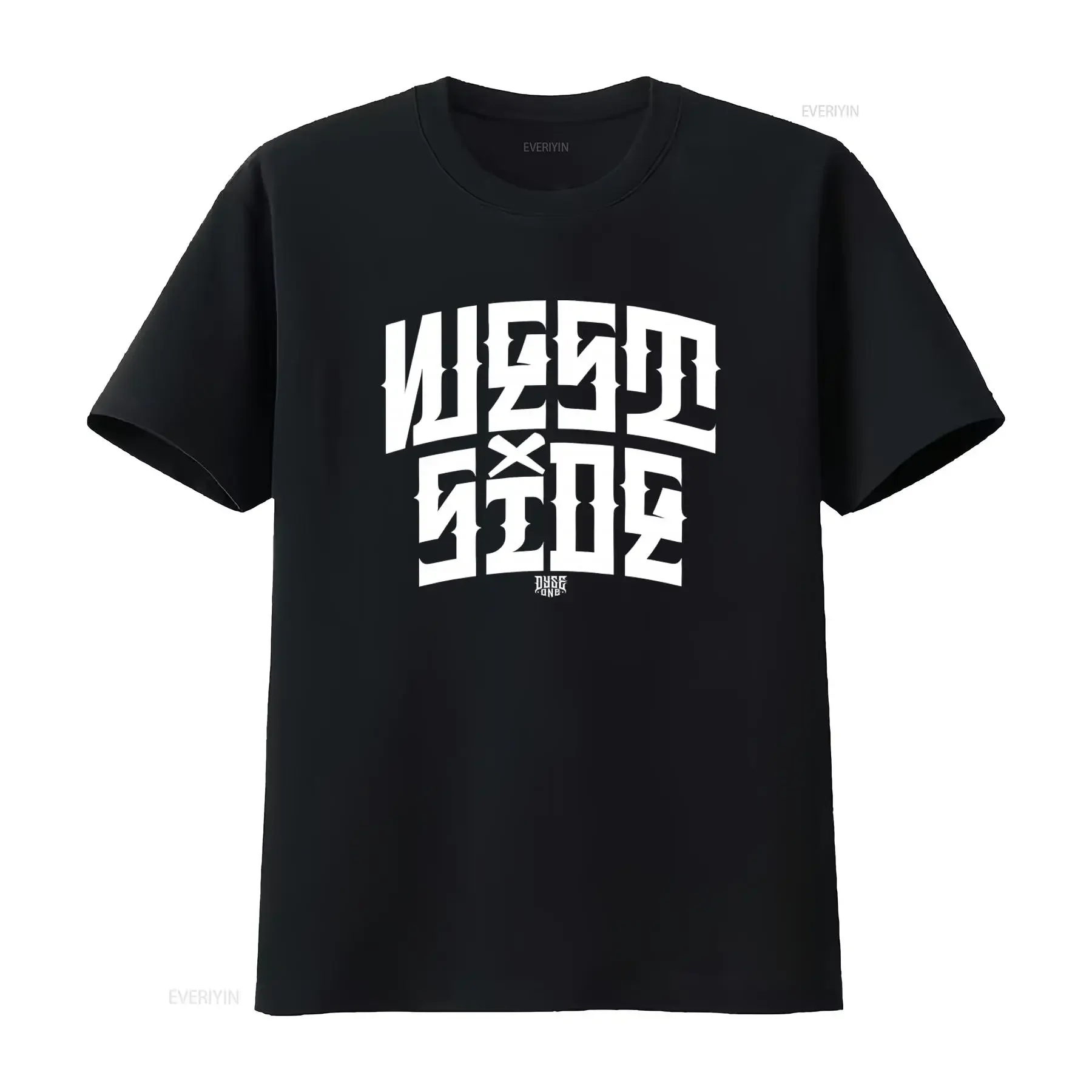 Camiseta Masculina West Side Dyse One Chicano Rap Gangster Lowrider Estampada Streetwear Vintage Lavada Estilosa Roupa de Designer