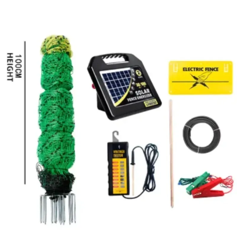 

For Sustainable Farm Solar Electric Fence Energizer Netting Poultry Electric Fence Netting Kit