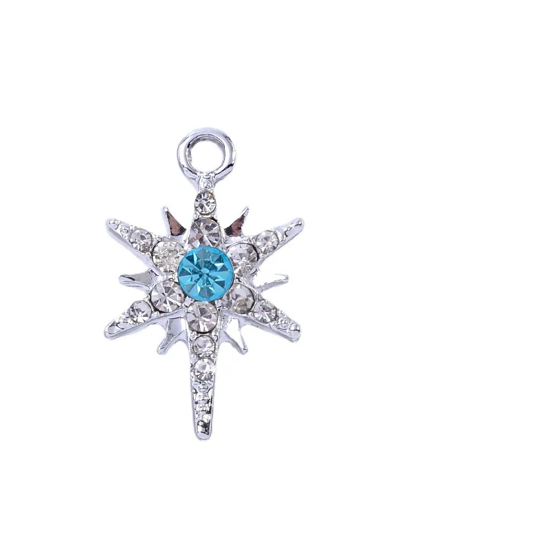 100Pcs set DIY handmade alloy temperament clavicle chain earrings pendant hexagram UV pendant
