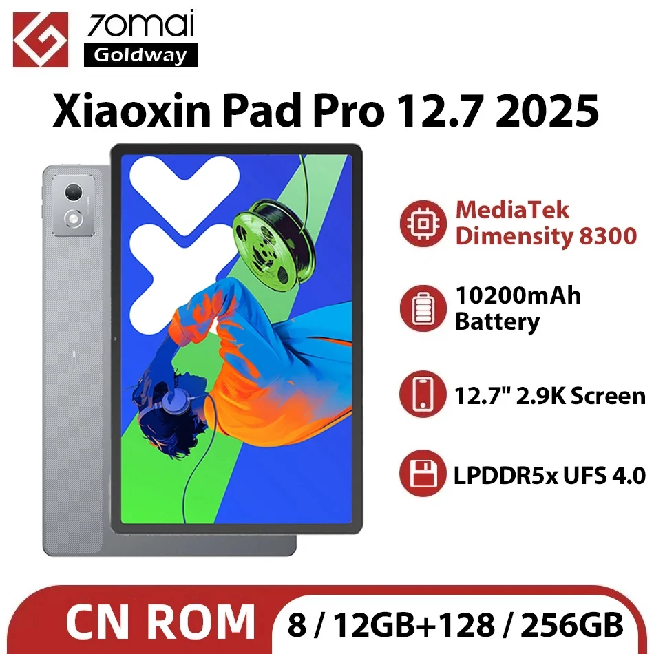 Neues Lenovo Xiaoxin Pad Pro 2025 MTK Dimensity 8300 128 GB 256 GB Tablet 12,7 Zoll 2,9 K Bildschirm 10200 mAh 45 W Ladung Android Tab ZUI 16