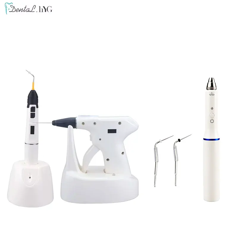 Dental Endo Obturation System 2 in 1 Hot Melt Filling Gun Pen OLED Display Heating Tip Gutta Percha Endodontic Dentistry Tools