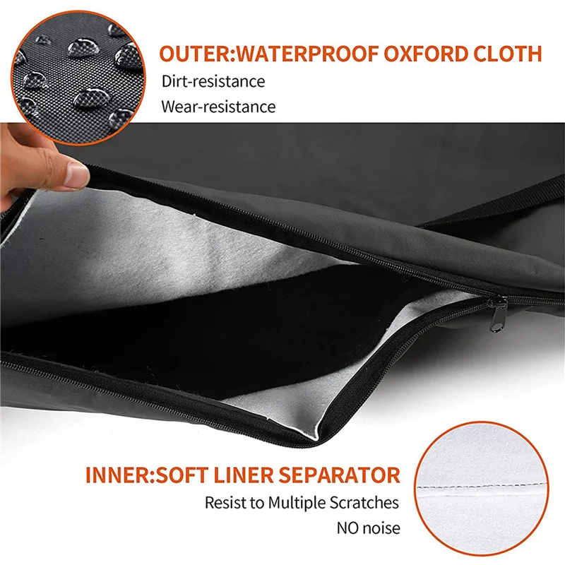 

2X Freedom Top Panels Storage Bag For Jeep Wrangler JK JKU JL JLU 2 Door 4 Door Hard Top Models JT 2007-2021 (Black)