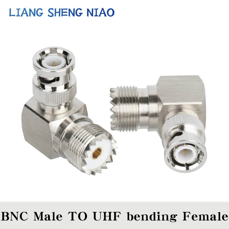 UHF SO239 PL259 TO BNC Connector BNC Male Jack To UHF bending Female Plug SL16 RF Coax Connector Straight Adapter 90 degree