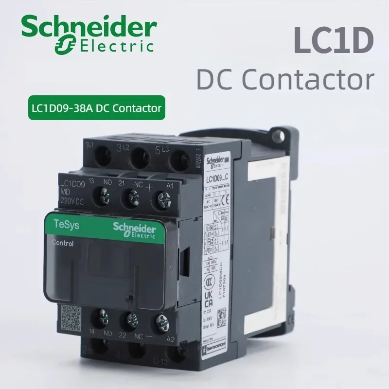 

Schneider Electric LC1D09BDC DC Contactor BDC EDC FDC MDC LC1D12 LC1D18 LC1D25 LC1D32 LC1D38 24V 48V 110V 220V DC Motor