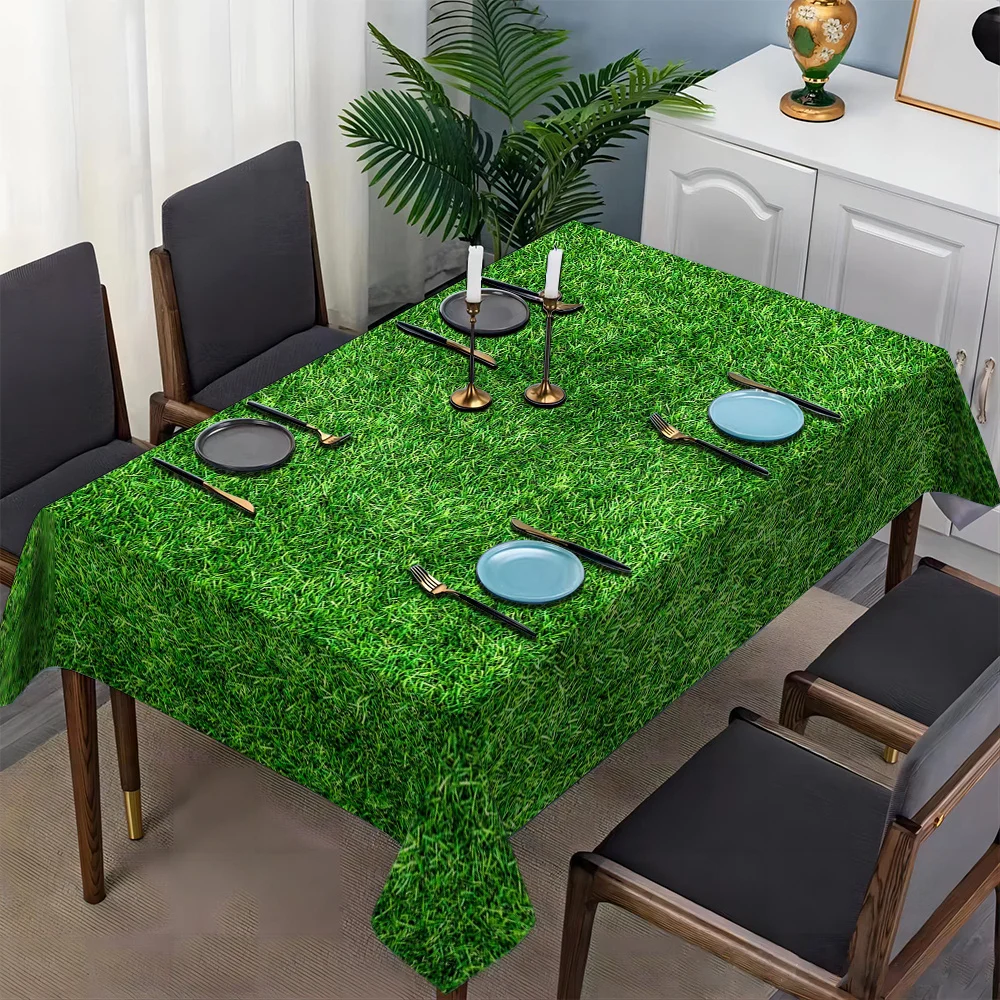VIKAMA Artificial Grass Tablecloth Waterproof Grass Design Picnic Party Garden Coffee Table Dining Table Home Decor
