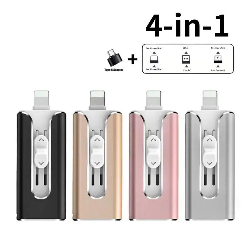 

USB 3.0 Flash Drive for iPhone & Type-C & PC, 64GB-1TB Capacity, Move Speed Memory Stick Pen Drive Thumb Drive Photo Stick