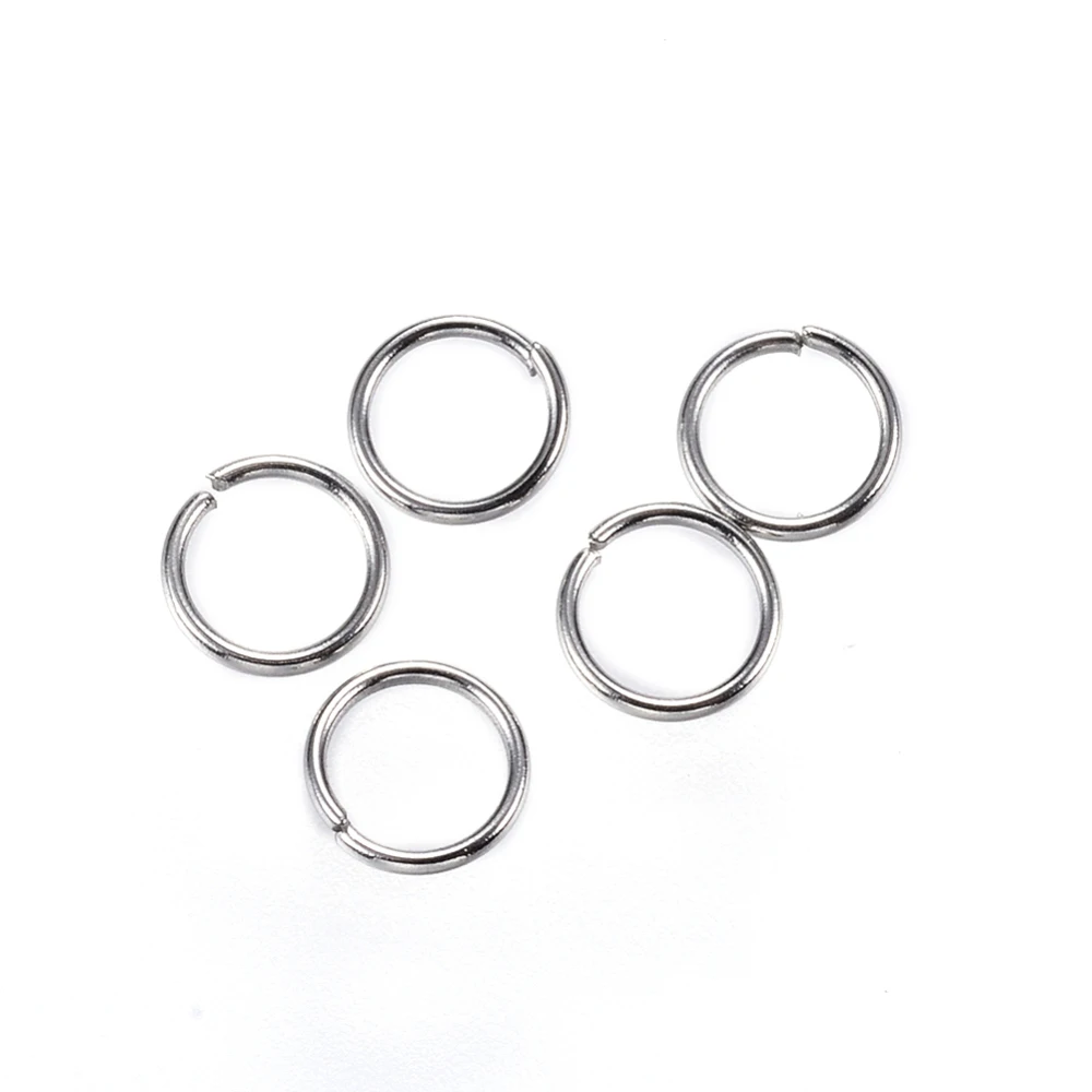 1000Pcs Open Jump Rings Resistant 304 Stainless Steel Jump Rings Connector Ring Open Tools for Jewelry Making Necklaces Bracelet