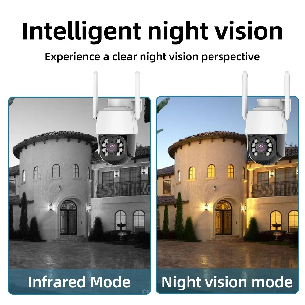 HD 4G WiFi Camera IP Camera 360° Rotate Anti-theft Monitor Security Surveillance Cam Auto Tracking Two Way Audio CameraHOme