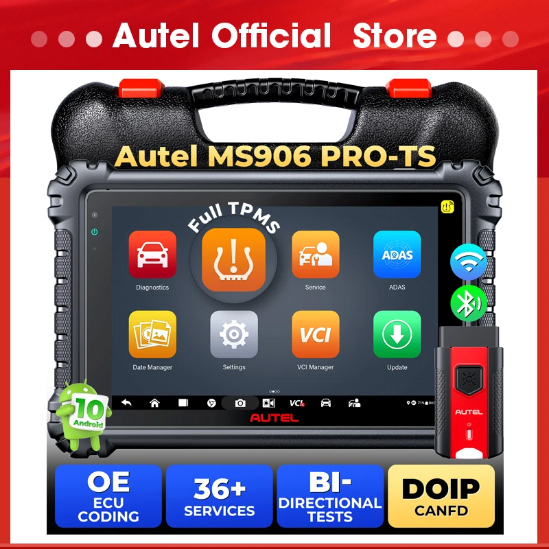

Autel MaxiSys MS906Pro-TS OBD2 Diagnostic Automotive Scanner MS906 Pro-TS Full TPMS ECU Coding Tool Bidirectional Scan Tool,