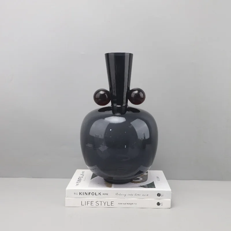 Modern minimalist geometric glass hydroponic flower arrangement vase ornament living room dining room bedroom home decoration