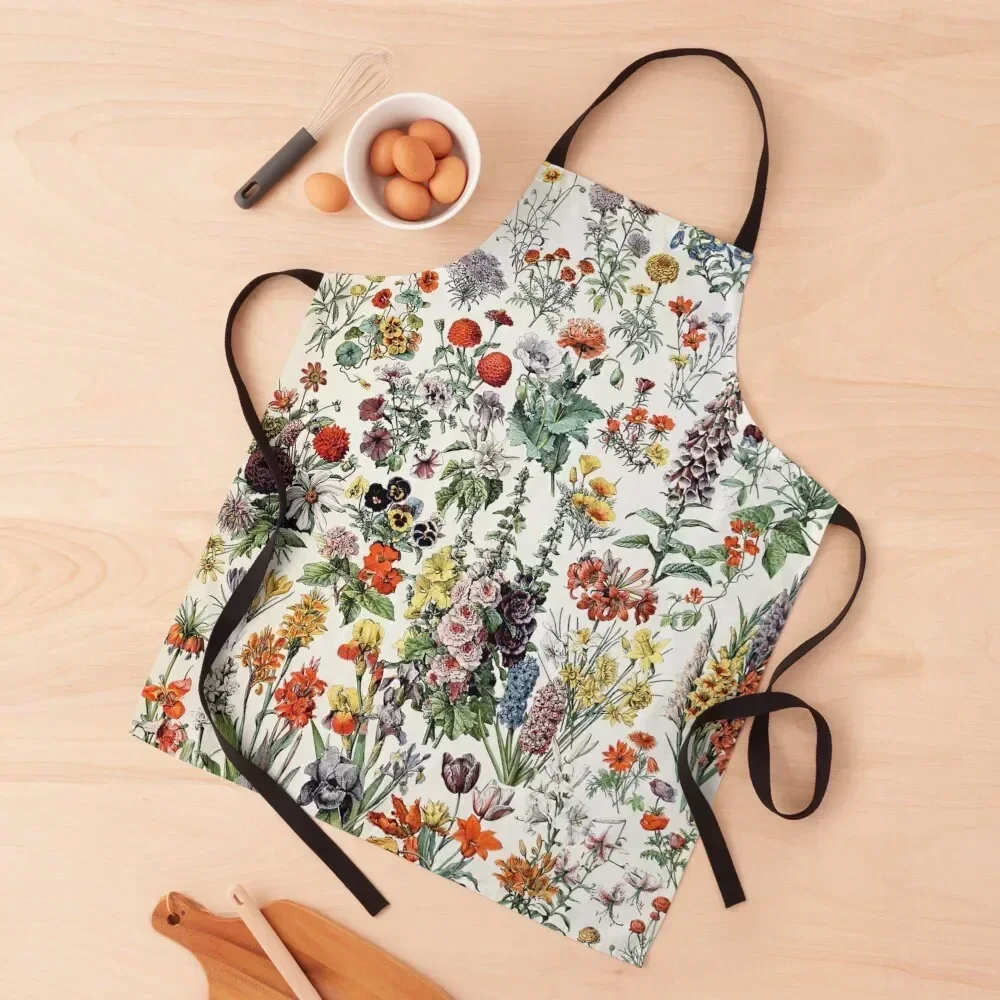 

Adolphe Millot Fleurs A Vintage Flowers Apron man chef uniform Kitchen Household Items kitchen utensil For Man Haircut Apron