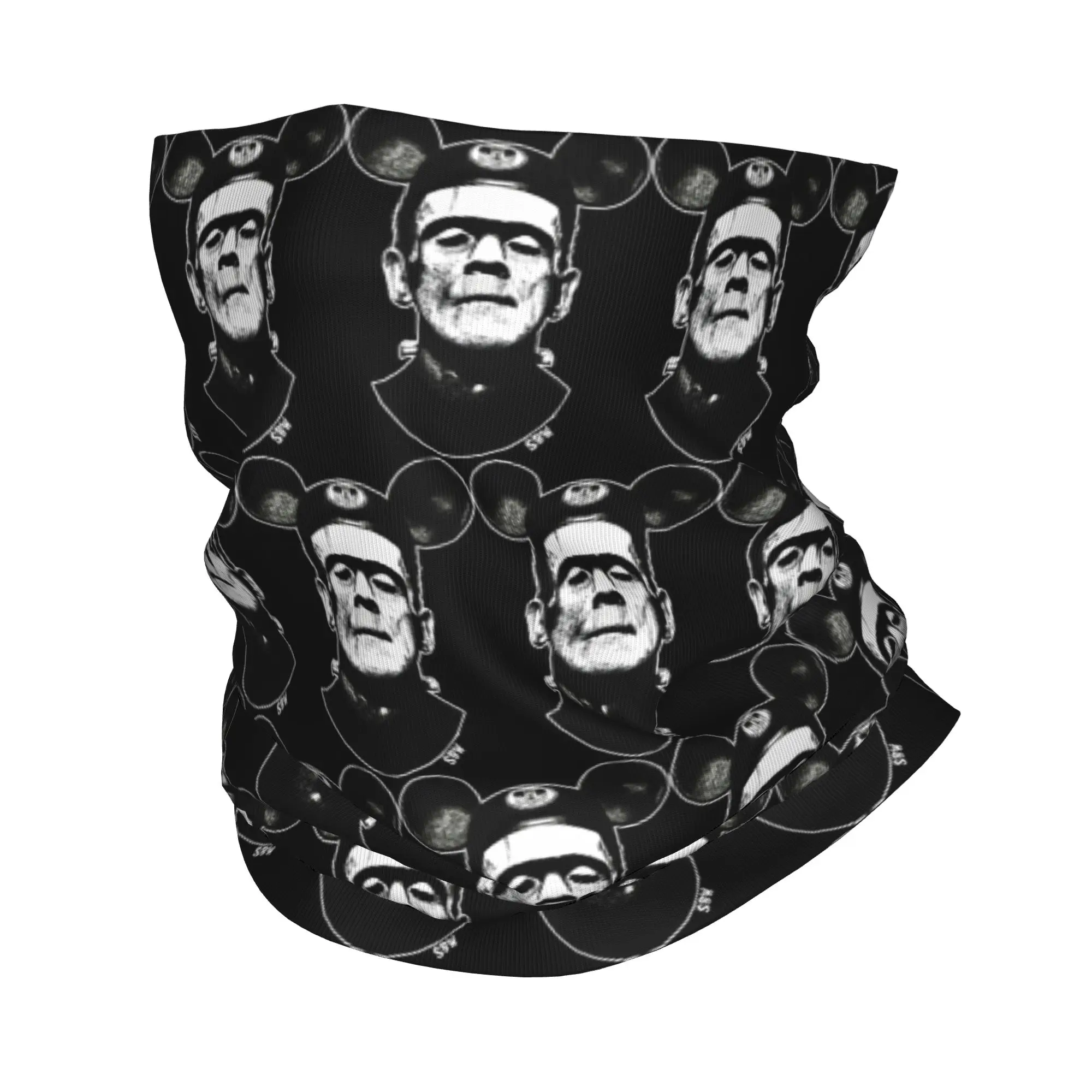 

Franken-Mouse The Happiest Frankenstein on Earth Bandana Neck Gaiter Printed Wrap Mask Scarf Headband Outdoor Sports Unisex