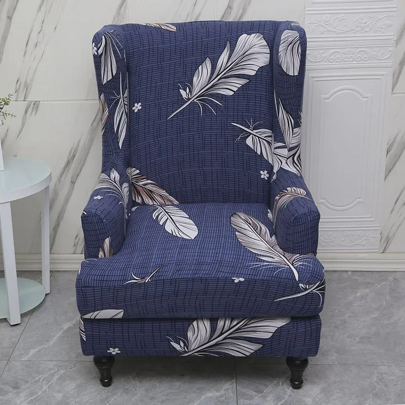 Elastic Wing Chair Cover Spandex Sloping Arm King Back Chair Cover for Living Room Washable Removable Slipcover Home Decor