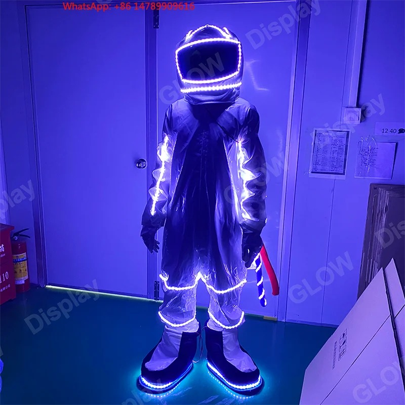 

LED Luminous Robot CostumeHigh-End Bespoke Bottle Display RackColoul Led Luminous Suit With Helmet Light Clothes L