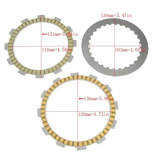 Imagen 2 del producto Placa de fricción de embrague para Suzuki GSXR250 DR250S VL250 GN250 GN250E GW250 GZ250 TU250 SW-1 Big Boy GSX-R GSXR VL GN GW GZ TU 250