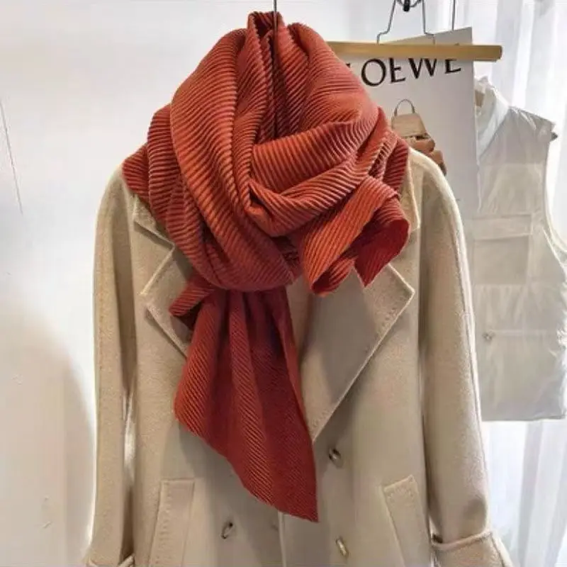 

Women's Spring Winter New Drape Solid-Colored Scarf Oversized Warm And Sunscreen Shawl Fashionable And Versatile Scarf