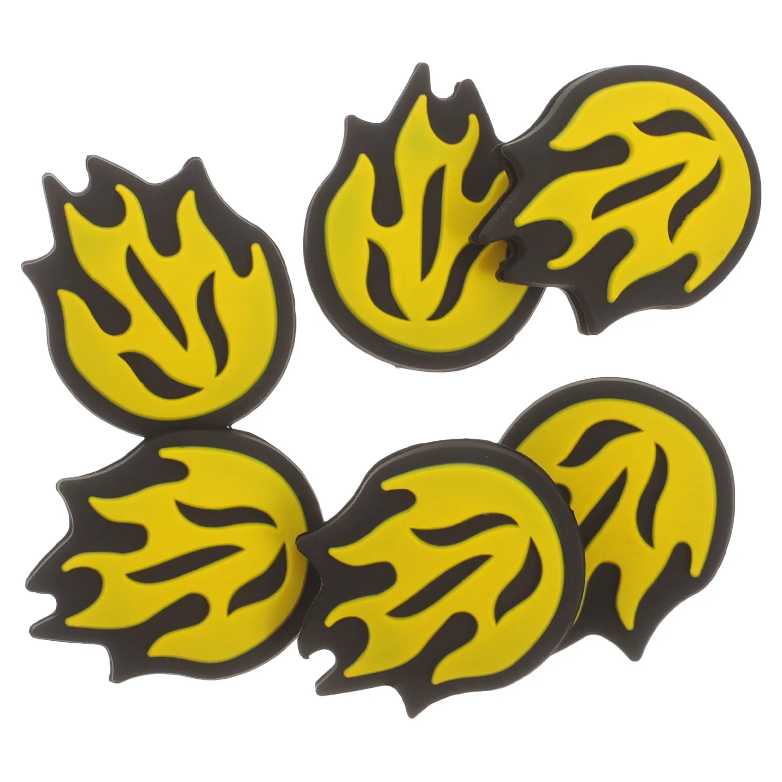 

Набор из 6 силиконовых виброгасителей для теннисных ракеток в форме огня, легкие портативные амортизаторы для теннисных ракеток