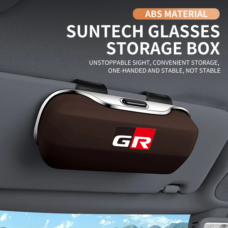 

Наклейка с логотипом GR для Toyota Alphard Avensis Prius Verso Crown, аксессуары, автомобильный козырек, солнцезащитные очки, чехол для автомобильных очков, зажим для очков