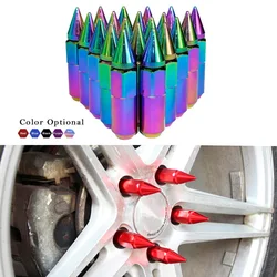 20pcs M12*1.5 M12*1.25 Car Modification Wheel Nuts Aluminum 60mm Extended Tuner Spike For Chevrolet Subaru Kia