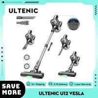 Ultenic U12 Vesla Cordless Vacuum Cleaner, 40KPa 450W Motor, 1L Dust Box, 45 Mins Runtime, Removable Battery, Tangle-Free Brush